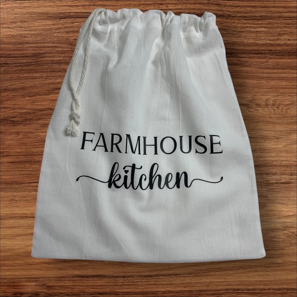 Farmhouse Kitchen Linen Sourdough Handmade Bread Bag, Reusable Cotton Bread Bag - Picture 5 of 5